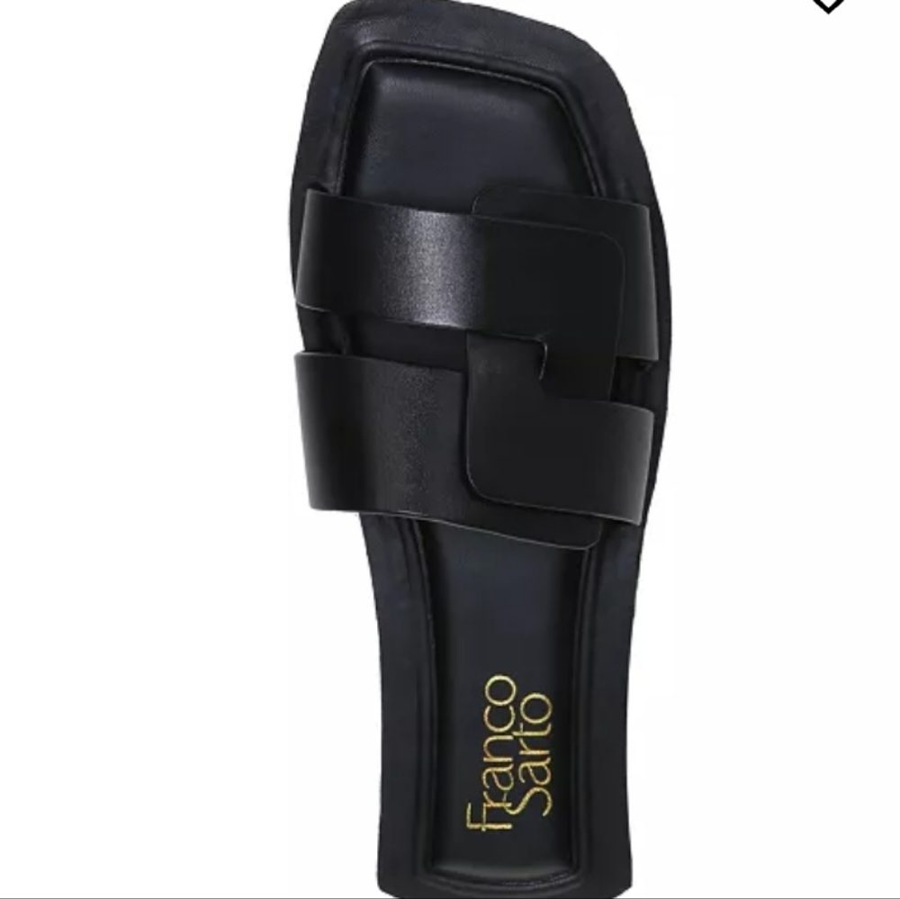 Franco Sarto Capri Slide Sandals Black -9 - Picture 4 of 8